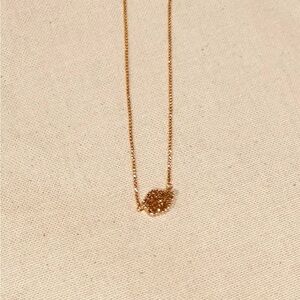 Kendra Scott Tess Rose Gold Pendant Necklace in Rose Gold Drusy